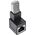 InLine InLine® patch cord adapter Cat.6A, RJ45 plug / socket, angled 90° downwards