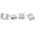 InLine 8pcs. Pack InLine® Keystone RJ45 jack, shielded, Cat.6A, grey