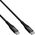 Kabel USB InLine InLine® USB 2.0 cable, USB-C male/male 100W quick charger cable, textile black, 1m