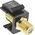 InLine Keystone installation adapter, connection coupling for satellite cable, 2x F-sockets, white