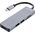 InLine InLine® Multifunctional hub USB 3.2 Gen.1, 2x USB-A 5Gbps + HDMI 4K/30Hz + card reader, aluminium, grey