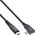 InLine InLine® USB4 cable, USB Type-C, one side angled, PD 240W, 8K60Hz, TPE black, 2m