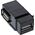 Adapter USB InLine InLine® USB 2.0 Snap-In module, USB-A F/F, angled, black housing
