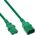 Kabel zasilający InLine InLine® Power cable extension, C13 to C14, green, 0.75m