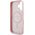 Etui Guess Grained Printed Flower         Pattern MagSafe do iPhone 16 różowy