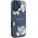 Etui Guess Grained Printed Flower         Pattern MagSafe do iPhone 16 niebieski