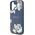 Etui Guess Grained Printed Flower         Pattern MagSafe do iPhone 16 niebieski