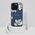Etui Guess Grained Printed Flower         Pattern MagSafe do iPhone 16 Pro niebieski