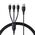 Baseus Ultra-Fast One-for-Three Fast Charging Cable USB-A to M+L+C 3.5A 0.8m Cosmic Black 6932172679590