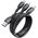 Baseus Ultra-Fast One-for-Three Fast Charging Cable USB-A to M+L+C 3.5A 0.8m Cosmic Black 6932172679590