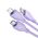 Baseus Ultra-Fast One-for-Three Fast Charging Cable USB-A to M+L+C 3.5A 1.3m Nebula Purple 6932172679606