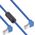 InLine InLine® Patch cable two side down angled, S/FTP (PiMf), Cat.6, 250MHz, PVC, copper, blue, 1.6m, with UL and 1 ferrite