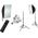 Zestaw studyjny Xrec Zestaw 5w1 Lampa Led 200w (1600w) 3000-6500k + Pilot Softbox 50x70cm Statyw 230cm / Led803