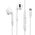 Słuchawki Fiesta FIESTA EARPHONES WITH MIC LIGHTNING SŁUCHAWKI PRZEWODOWE DOUSZNE Z MIKROFONEM WHITE [45648]