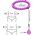 HMS ZESTAW HULA HOP HHW12 VIOLET Z WYPUSTKAMI I OBCIĄŻNIKIEM HMS + PAS BR163 BLACK PLUS SIZE