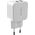 Φορτιστής Nevox nevox 30W USB-C + USB QC 3.0 Power Adapter λευκό