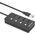 HUB USB Manhattan MANHATTAN 4-Port USB 3.0 Hub USB-A-Stecker auf 4x USB-A-Buchsen 5 Gbit/s 1,5 m Kabel Schalter f�r jeden Port Strom �ber USB/Netzteil