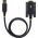 StarTech 1P6FFC-USB-SERIAL kabel równoległy Czarny 2 m USB Typu-A DB-9