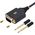 StarTech 1P6FFC-USB-SERIAL kabel równoległy Czarny 2 m USB Typu-A DB-9