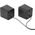 MANHATTAN Lautsprecher f�r PC und Laptop 2600 Series zwei verbundene Lautsprecher 1,4 m USB-Kabel USB-C/USB-A-Adapter schwarz/silber