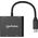 MANHATTAN USB-C auf Dual-Monitor-Adapter zwei HDMI bis 4K60Hz USB-A 480 Mbit/s und USB Power Delivery 100W Ports Aluminium schwarz