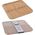 Excellent Houseware Talerz drewniany BAMBUSOWY dzielony kwadratowy taca patera 30x30 cm