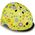 Globber Kask dziecięcy Globber Elite Lights 507-106 Lime Green-Flower Uniwersalny