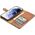 iCarer iCarer Haitang Leather Wallet Case skórzane etui do Samsung Galaxy S22+ (S22 Plus) portfel obudowa pokrowiec brązowy (AKSM05BN)
