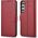 iCarer iCarer Haitang Leather Wallet Case skórzane etui do Samsung Galaxy S22+ (S22 Plus) portfel obudowa pokrowiec czerwony (AKSM05RD)