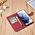 iCarer iCarer Haitang Leather Wallet Case skórzane etui do Samsung Galaxy S22+ (S22 Plus) portfel obudowa pokrowiec czerwony (AKSM05RD)