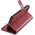 iCarer iCarer Haitang Leather Wallet Case skórzane etui do Samsung Galaxy S22+ (S22 Plus) portfel obudowa pokrowiec czerwony (AKSM05RD)