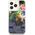 Guess Guess GUHCP13XLFLSB iPhone 13 Pro Max 6,7" niebieski/blue hardcase Flower Liquid Glitter