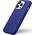 iCarer iCarer Litchi Premium Leather Case skórzane etui iPhone 14 Pro magnetyczne z MagSafe ciemnoniebieski (WMI14220710-DB)