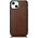 iCarer iCarer Leather Oil Wax etui pokryte naturalną skórą do iPhone 14 Plus (kompatybilne z MagSafe) brązowy (WMI14220719-BN)