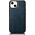 iCarer iCarer Leather Oil Wax etui pokryte naturalną skórą do iPhone 14 Plus (kompatybilne z MagSafe) niebieski (WMI14220719-BU)