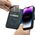 iCarer iCarer Oil Wax Wallet Case 2in1 etui iPhone 14 Pro skórzany pokrowiec z klapką Anti-RFID niebieski (WMI14220722-BU)