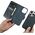 iCarer iCarer Oil Wax Wallet Case 2in1 etui iPhone 14 Pro skórzany pokrowiec z klapką Anti-RFID niebieski (WMI14220722-BU)
