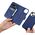 iCarer iCarer Wallet Case 2in1 etui iPhone 14 skórzany pokrowiec z klapką Anti-RFID niebieski (WMI14220725-BU)