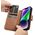 iCarer iCarer Wallet Case 2in1 etui iPhone 14 Plus skórzany pokrowiec z klapką Anti-RFID brązowy (WMI14220727-BN)