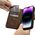 iCarer iCarer Oil Wax Wallet Case 2in1 etui iPhone 14 Pro Max skórzany pokrowiec z klapką Anti-RFID brązowy (WMI14220724-BN)