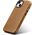iCarer iCarer Oil Wax Premium Leather Case skórzane etui iPhone 14 Plus magnetyczne z MagSafe brązowy (WMI14220703-TN)