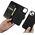 iCarer iCarer Oil Wax Wallet Case 2in1 etui iPhone 14 skórzany pokrowiec z klapką Anti-RFID czarny (WMI14220721-BK)