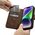 iCarer iCarer Oil Wax Wallet Case 2in1 etui iPhone 14 skórzany pokrowiec z klapką Anti-RFID brązowy (WMI14220721-BN)
