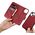 iCarer iCarer Wallet Case 2in1 etui iPhone 14 Plus skórzany pokrowiec z klapką Anti-RFID czerwony (WMI14220727-RD)