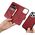 iCarer iCarer Wallet Case 2in1 etui iPhone 14 Pro Max skórzany pokrowiec z klapką Anti-RFID czerwony (WMI14220728-RD)