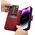 iCarer iCarer Wallet Case 2in1 etui iPhone 14 Pro Max skórzany pokrowiec z klapką Anti-RFID czerwony (WMI14220728-RD)