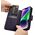 iCarer iCarer Wallet Case 2in1 etui iPhone 14 Plus skórzany pokrowiec z klapką Anti-RFID ciemnofioletowy (WMI14220727-DP)