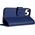iCarer iCarer Wallet Case 2in1 etui iPhone 14 Plus skórzany pokrowiec z klapką Anti-RFID niebieski (WMI14220727-BU)
