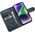 iCarer iCarer Oil Wax Wallet Case 2in1 etui iPhone 14 Plus skórzany pokrowiec z klapką Anti-RFID niebieski (WMI14220723-BU)