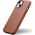 iCarer iCarer Case Leather pokrowiec etui z naturalnej skóry do iPhone 14 brązowy (WMI14220705-BN) (kompatybilne z MagSafe)